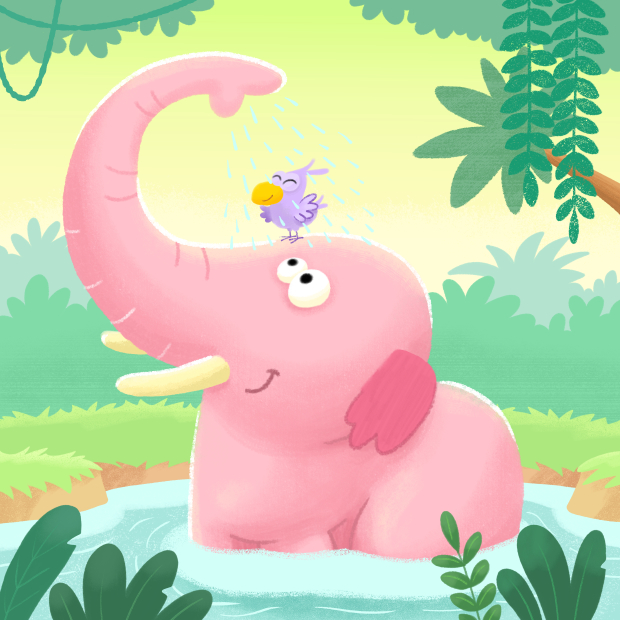 elephant shower